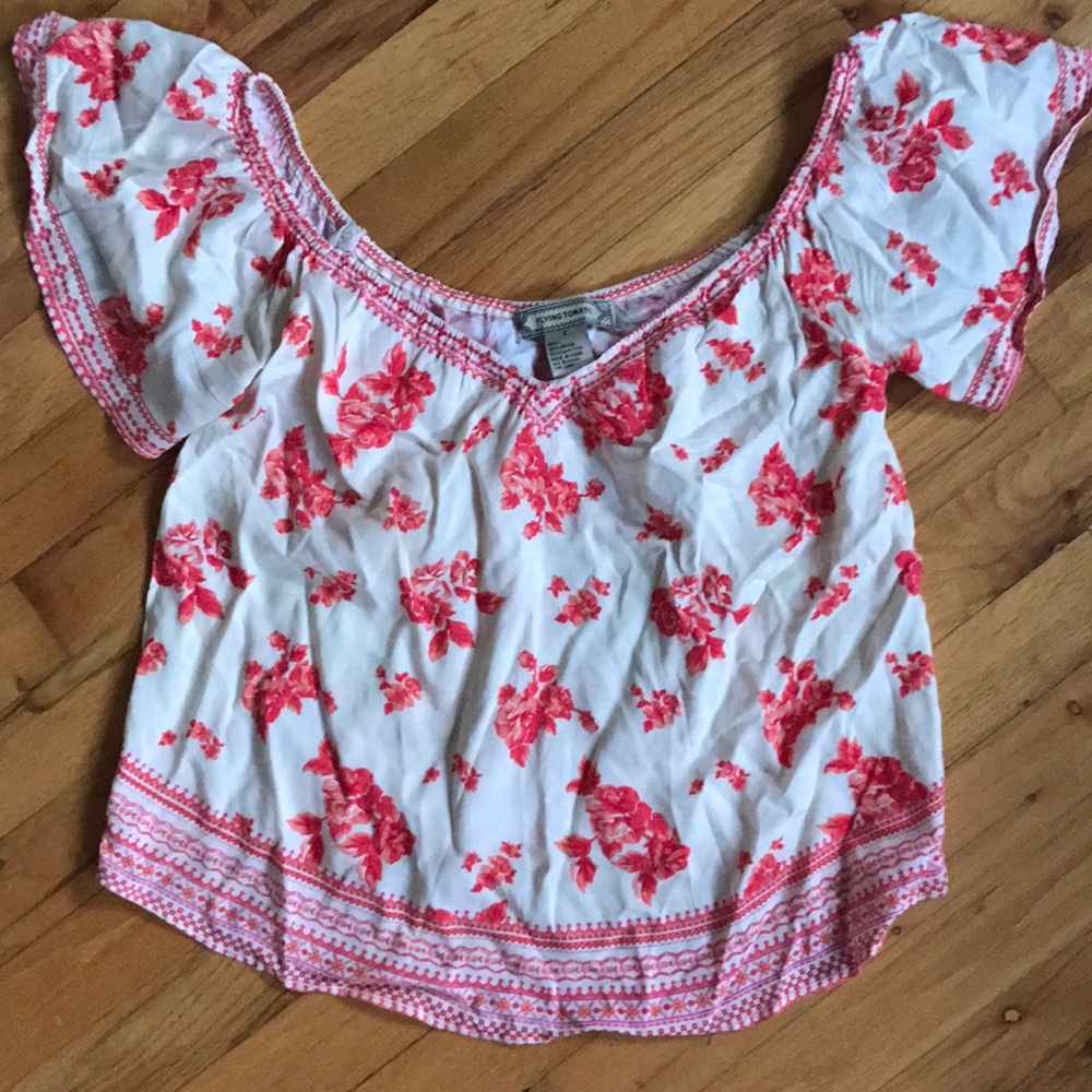 Off the shoulder flowy blouse